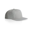 A light grey cap with a rounded crown, featuring a curved peak and a branding logo.