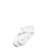 Ankle socks in white, featuring two pairs in a simple design. Includes a logo on one sock.