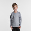 A grey jumper for kids featuring long sleeves and a round neckline. The fabric appears soft and comfortable.