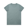 A green T-shirt with a round neck and short sleeves, featuring a logo on the label.