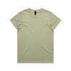 A light green t-shirt with a crew neck and short sleeves. The shirt has a tag and features a small logo.
