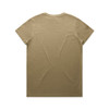 A plain khaki T-shirt featuring a crew neckline. The back is unadorned with no visible branding.