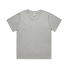 A light grey short-sleeve t-shirt with a round neckline and a small logo on the label.