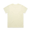 A pale yellow t-shirt featuring a plain back and a logo tag.