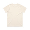 A light beige classic tee with a crew neck and short sleeves, featuring a plain back without any visible branding.
