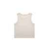 A beige organic rib crop tank with a simple design and no visible branding.
