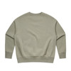 A light olive green crew jumper featuring long sleeves and a relaxed fit. The back is plain with no visible branding.