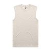 A light beige sleeveless tank top with a simple design and a logo tag.