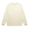 A long-sleeve T-shirt in a creamy beige colour with a logo on the label.