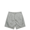 Active training shorts in a light grey colour with an elastic waistband and drawstring, featuring a logo.