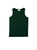 A green micromesh singlet featuring a simple design and a label in the neckline. It has a logo on it.