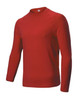 A red long-sleeved men's rashie with a fitted design and a simple style. It features a tag inside the collar.