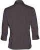 A women's Teflon executive shirt in dark grey, featuring 3/4 sleeves and a simple collar. Includes a branding logo.