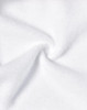 A close-up of soft white fleece fabric, showcasing its smooth, textured surface.