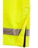 Hi-Vis safety pant in bright yellow with reflective 3M tape detailing and zippered sides. Features a logo.