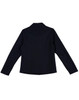 A ladies' corporate jacket in black, featuring a tailored fit and a logo on the back.