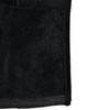 A black ladies' heather bonded fleece jacket featuring a zip closure and soft, textured fabric.