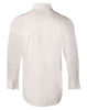 A men's long-sleeve button-up shirt in a light shade of beige, featuring a simple design and a brand logo.