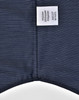 Men's long sleeve button-up shirt in navy with a pin dot pattern, featuring a label.