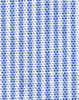 A fine stripe pattern featuring blue and white colours, suitable for a women's button-up shirt.