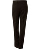 Men's stretch wool blend pants in black, featuring a tailored fit and rear pockets, with a subtle logo detail.