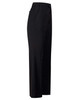 Men's black wool blend stretch flexi waist pants displayed from the side. Features a smooth, tailored silhouette.