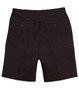 Black men's chino shorts with a classic design, featuring two back pockets and a logo.