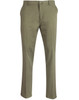 Men's chino pants in olive green, featuring a straight-cut design and side pockets. Includes branding detail.