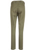 A pair of olive green ladies' chino pants, featuring a straight leg design and rear pocket.