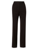 Black women's Flexi Waist Utility Pants in a poly/viscose stretch fabric, featuring a button closure and straight leg design.