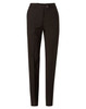 Women's black Flexi Waist Utility Pants in a poly/viscose stretch fabric, featuring a slim fit and waistband button detail.