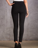 Ladies' ultra comfort waist band treggings in black, featuring a sleek, fitted design and high waistband.