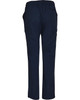 Men's solid navy scrub pants featuring an elastic waist and side pockets. Includes a logo on the back.