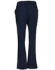 Ladies' solid colour scrub pants in navy, featuring an elastic waistband and multiple pockets.