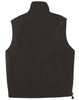 A unisex reversible vest in dark green with a standing collar and a drawstring hem. Features a logo.