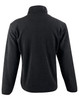 A black adult's half zip polar fleece pullover with a high collar and long sleeves, featuring a logo.
