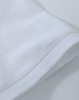 A white ladies cotton stretch polo shirt, featuring a classic collar and short sleeves, with a logo present.