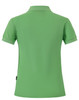 A women's polo shirt in vibrant green with a fitted design and a small logo on the side.