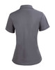 A ladies' rapid cool short sleeve polo shirt in grey with a contrasting design and a logo.