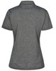 A grey short sleeve polo shirt with a fitted design, featuring a collar and no visible branding on the back.