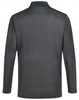A long-sleeved polo shirt in a dark charcoal colour, featuring a subtle texture and a logo.