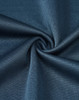 A close-up of dark blue poly/cotton fabric, showcasing a smooth and even texture, ideal for polo shirts.
