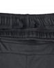 A pair of black bamboo charcoal sports shorts featuring a textured waistband with drawstring loops.