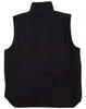 A reversible black safety vest with an orange interior, featuring 3M reflective tape and a logo.