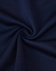 A close-up of navy blue mesh fabric, featuring a textured, breathable pattern ideal for workwear polo shirts.