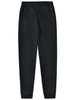 Adults' poly/cotton terry sweat pants in black, featuring zippered pockets and a tapered fit.
