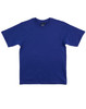 A royal blue kids' t-shirt with short sleeves and a simple design. It features a logo on the label.