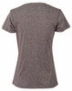 A heathered grey ladies' short-sleeve T-shirt with a fitted design and no visible logos.