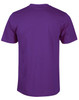 A purple semi-fitted men's cotton t-shirt with short sleeves and a plain back, featuring a logo.