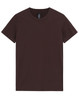 A maroon premium cotton t-shirt with a round neckline and short sleeves, featuring a logo.